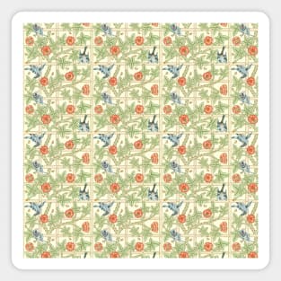 William Morris Vintage Trellis Pattern on Cream Magnet